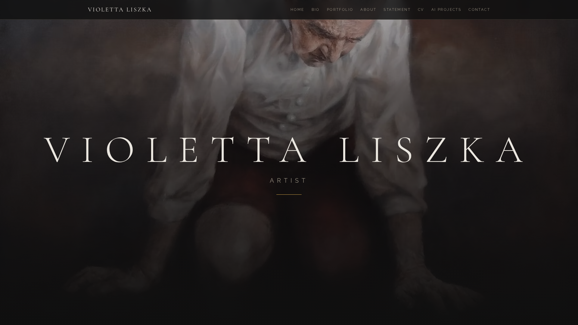 Screenshot of Violetta Liszka's earlier personal portfolio website.
