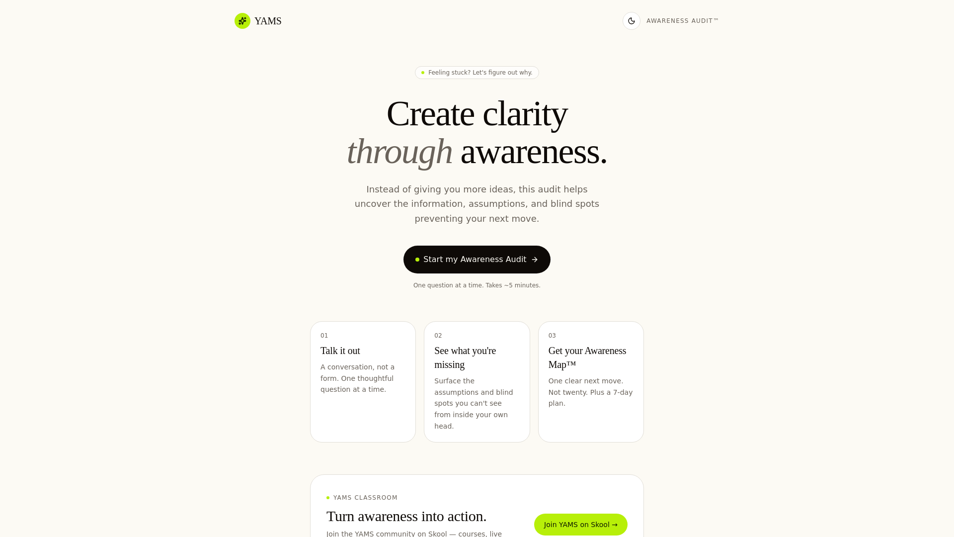 Screenshot of Awareness Audit