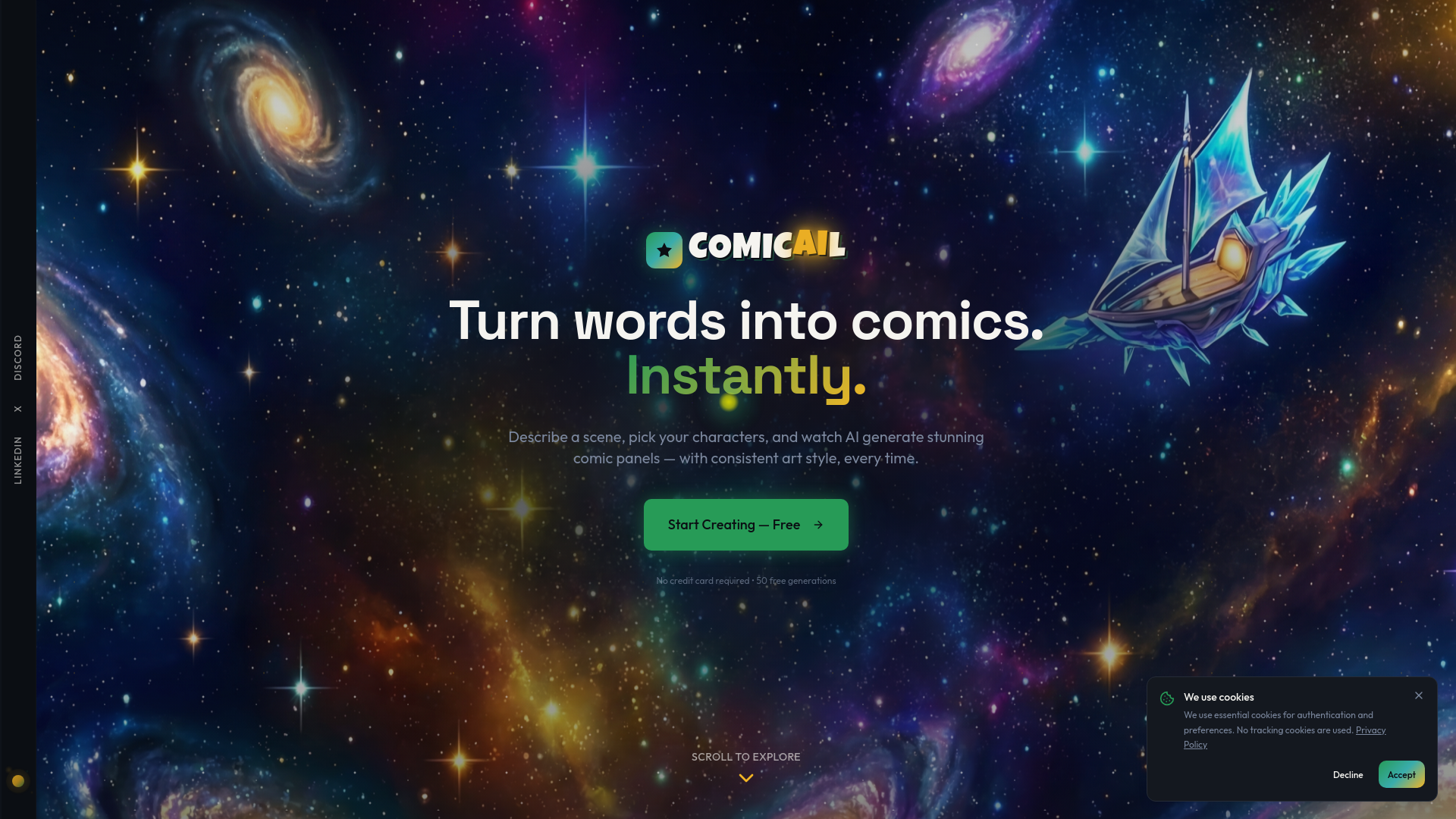 ComicAIl AI comic creator product screenshot