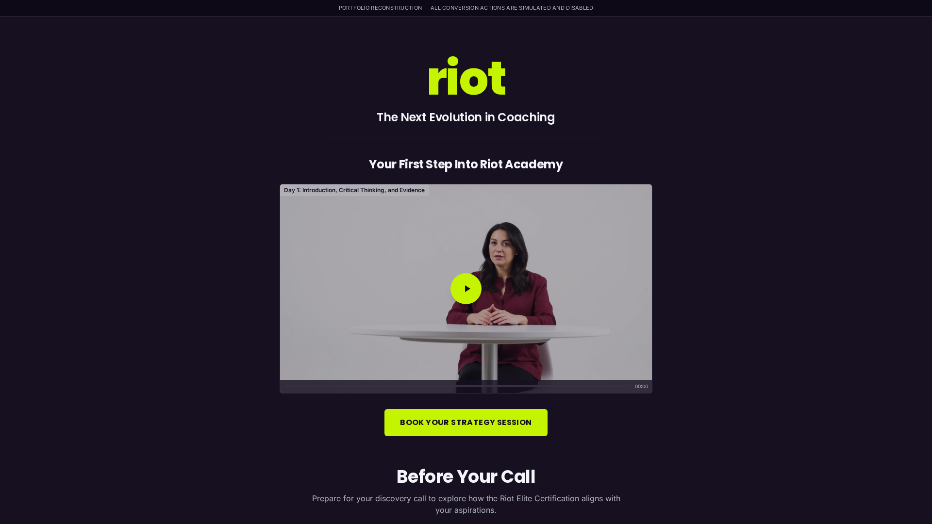 RIOT ACADEMY — project preview