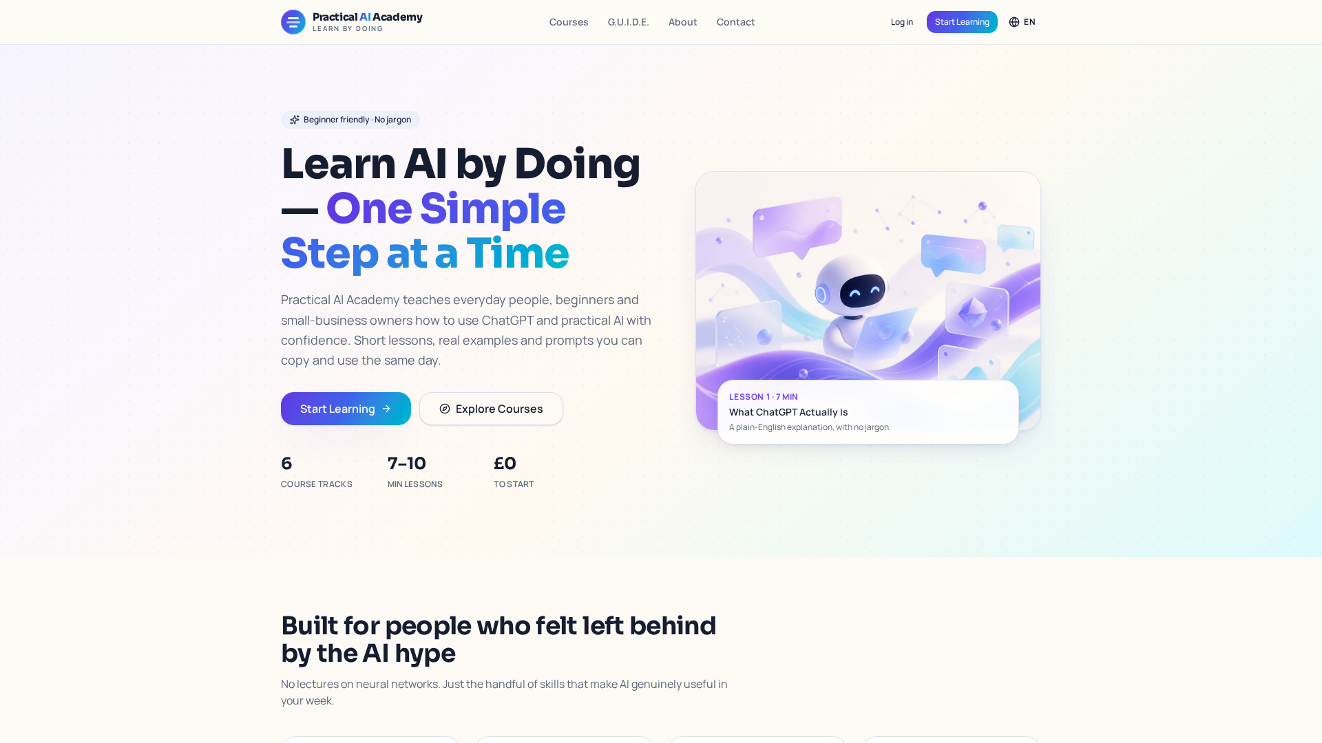 AI Learning Hub screenshot