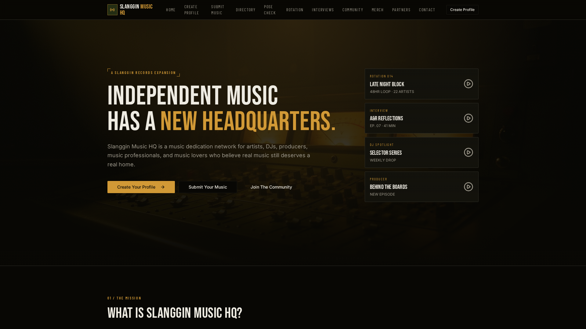 Screenshot of Slanggin Music HQ