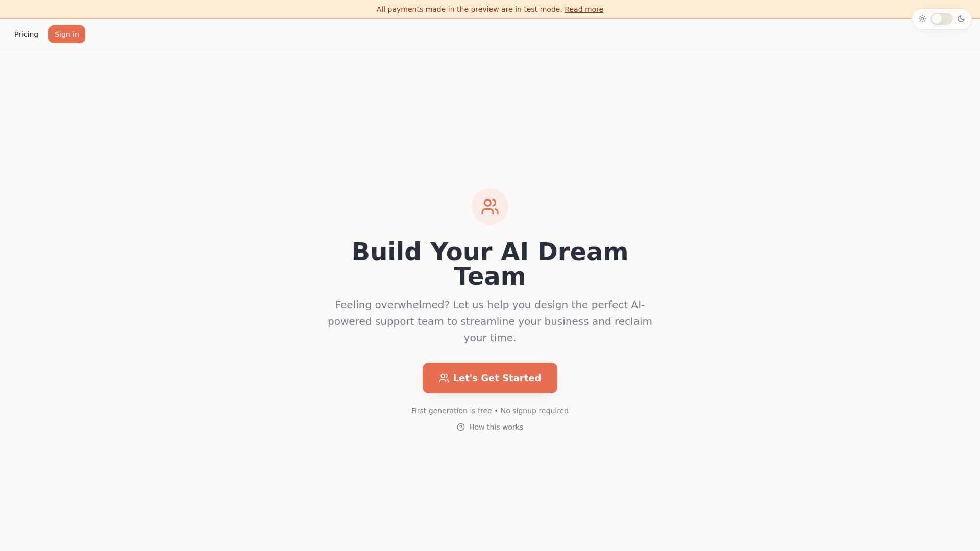 Screenshot of Build Your AI Dream Team