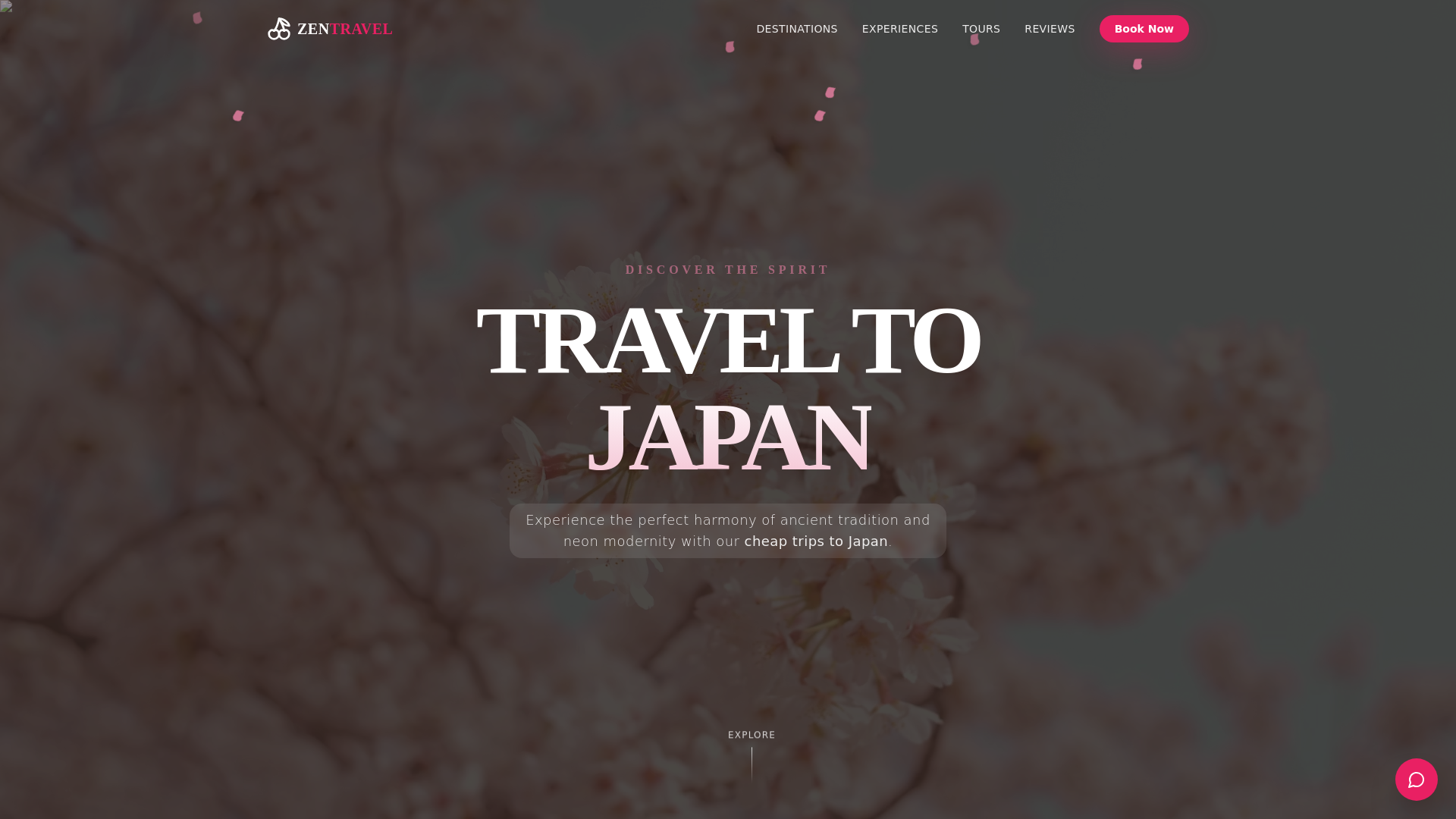 Screenshot of ZenTravel — SEO Japan Landing