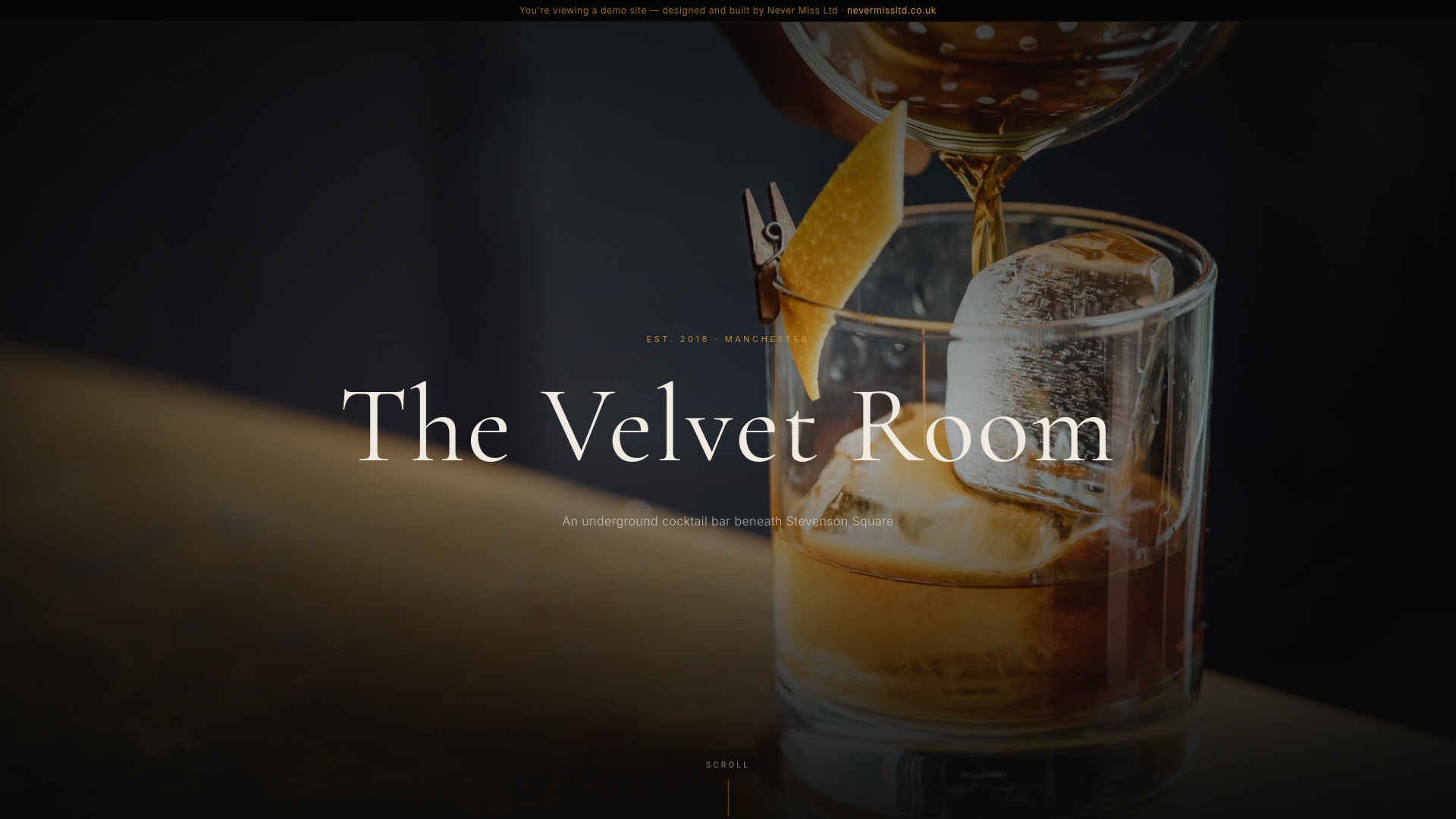 The Velvet Room website preview