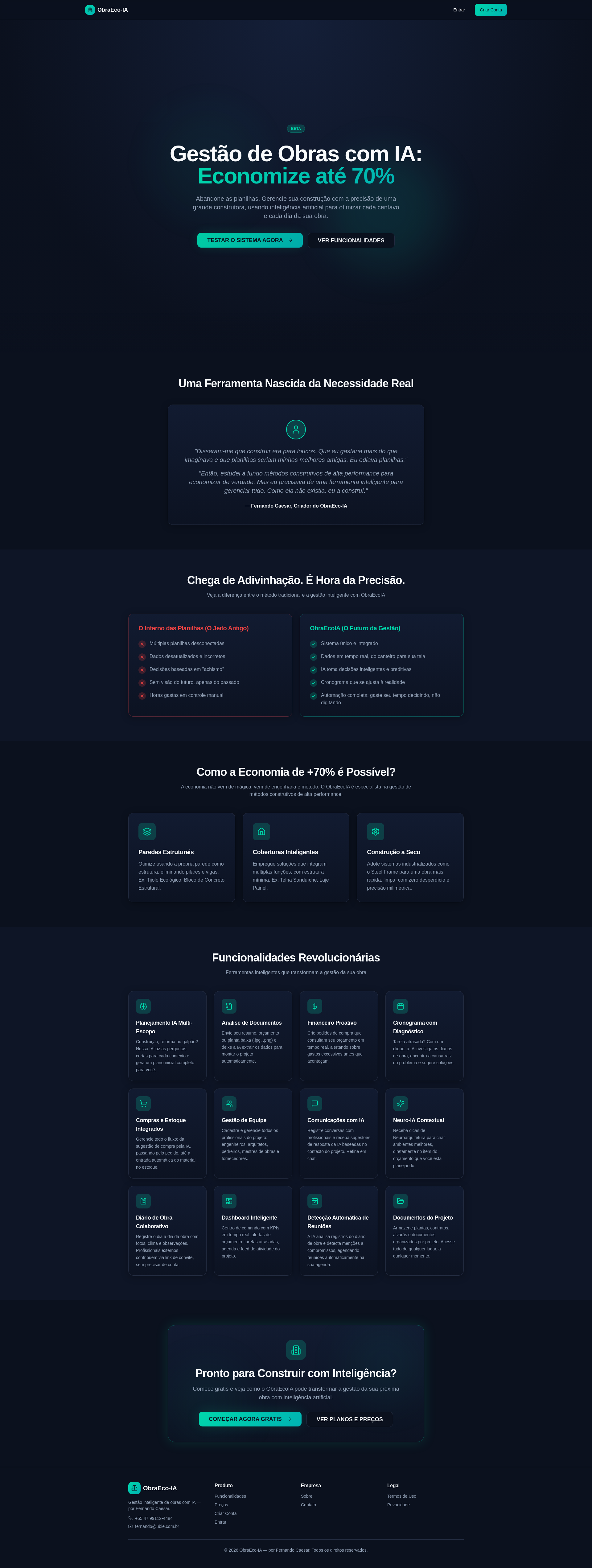 Tela do projeto ObraEcoIA