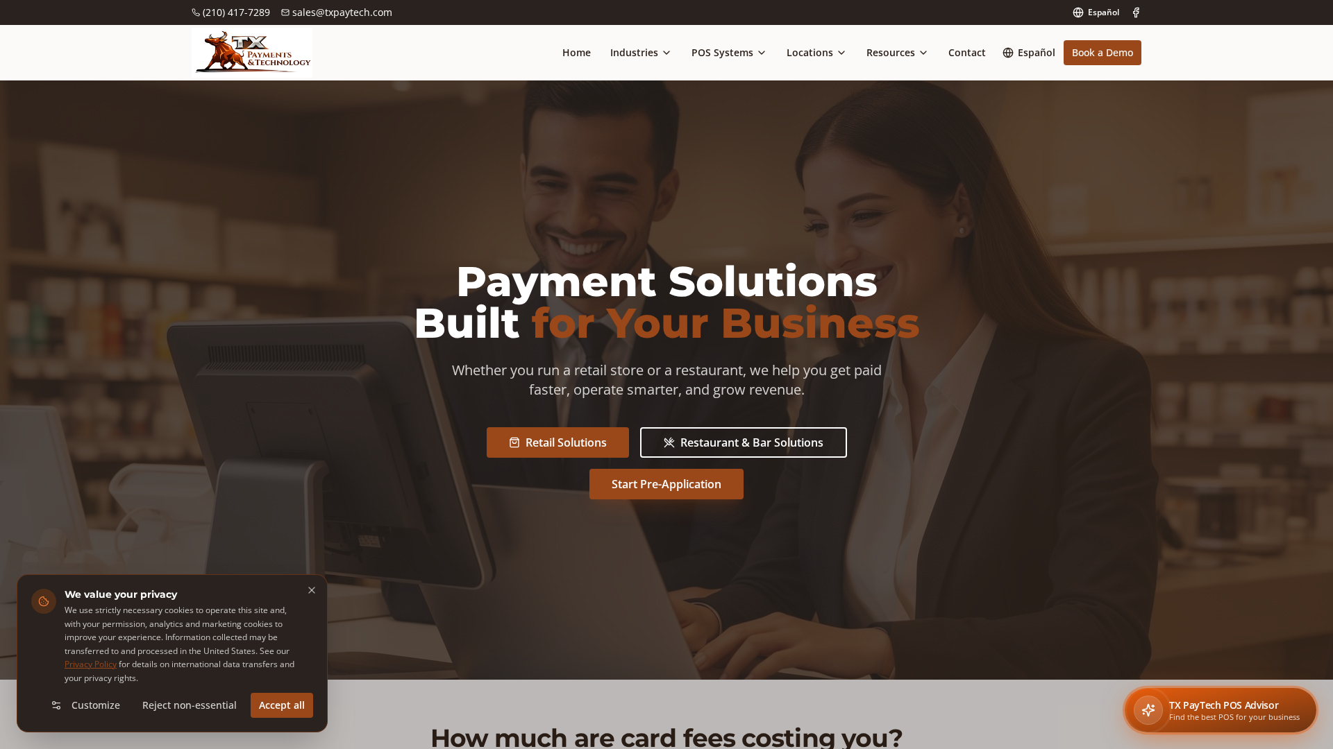 TX Payments & Technology — website built by Ready AI Digital