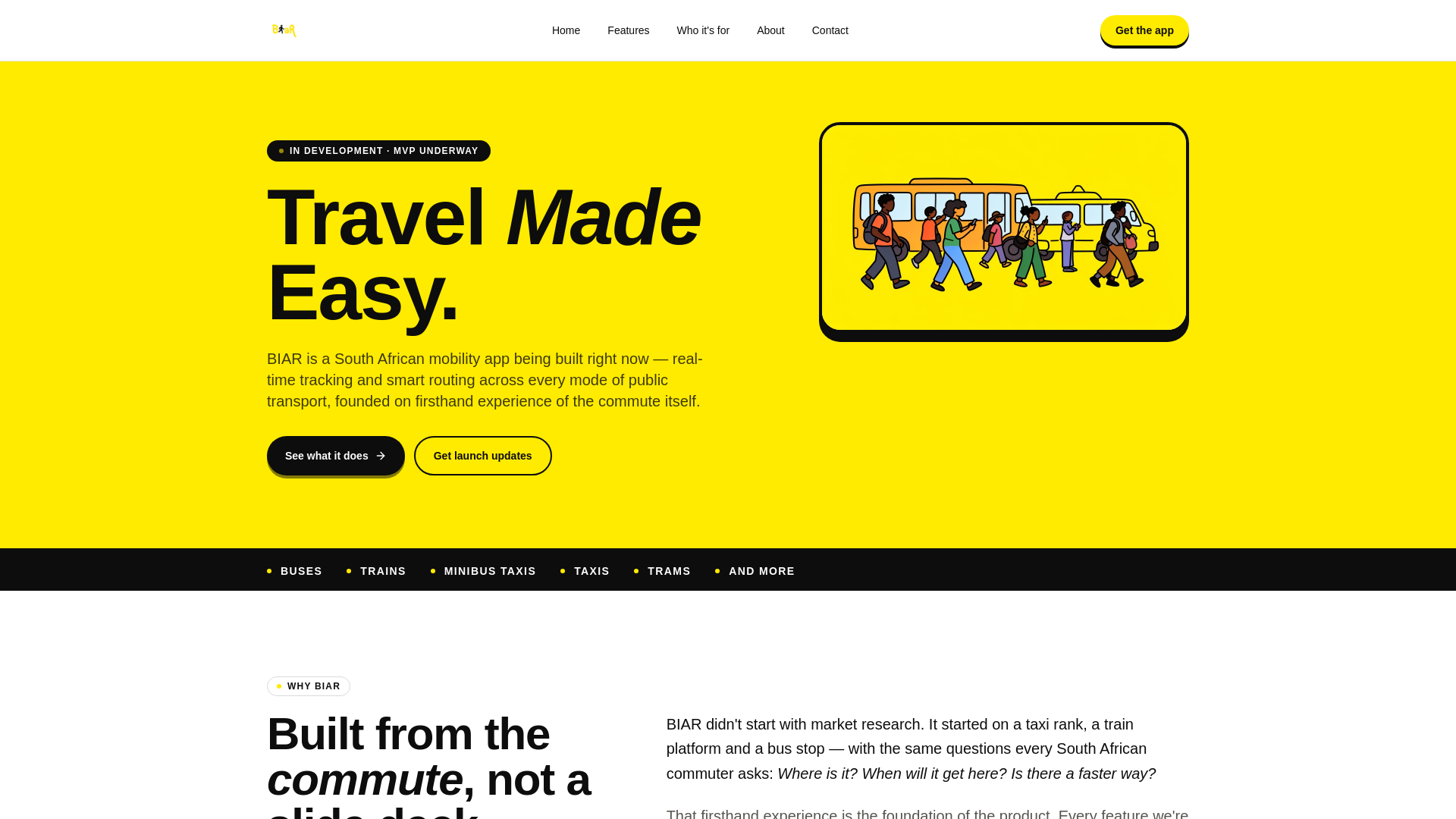 Screenshot of BIAR Platform