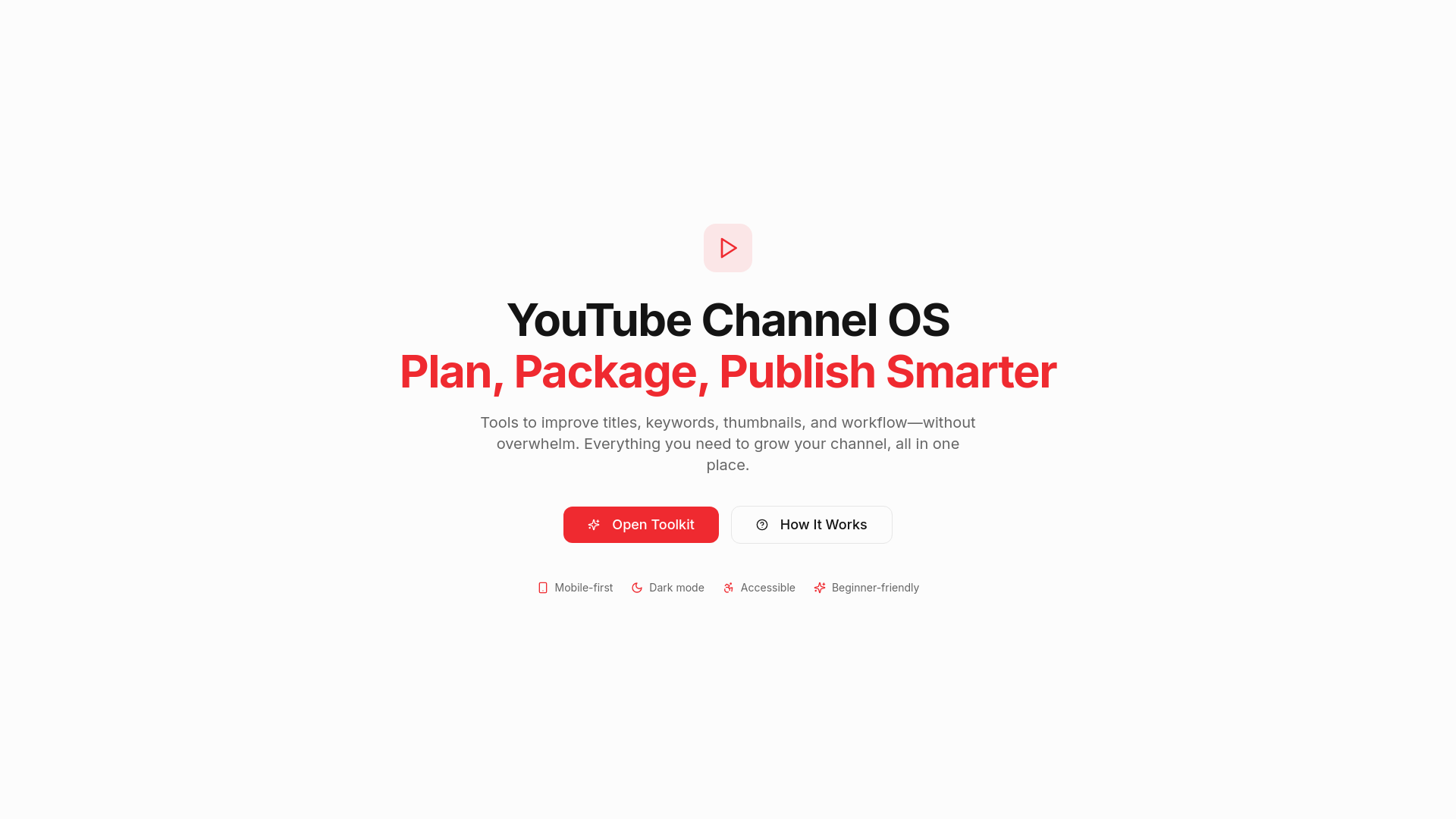 Screenshot of YouTube Channel OS