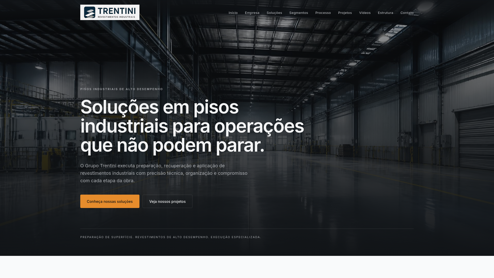 Projeto Pinturas Trentini · Industrial Floors