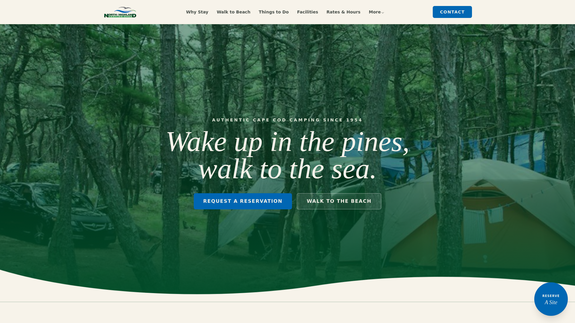 North of Highland Camping Area website design by Graphite Studios