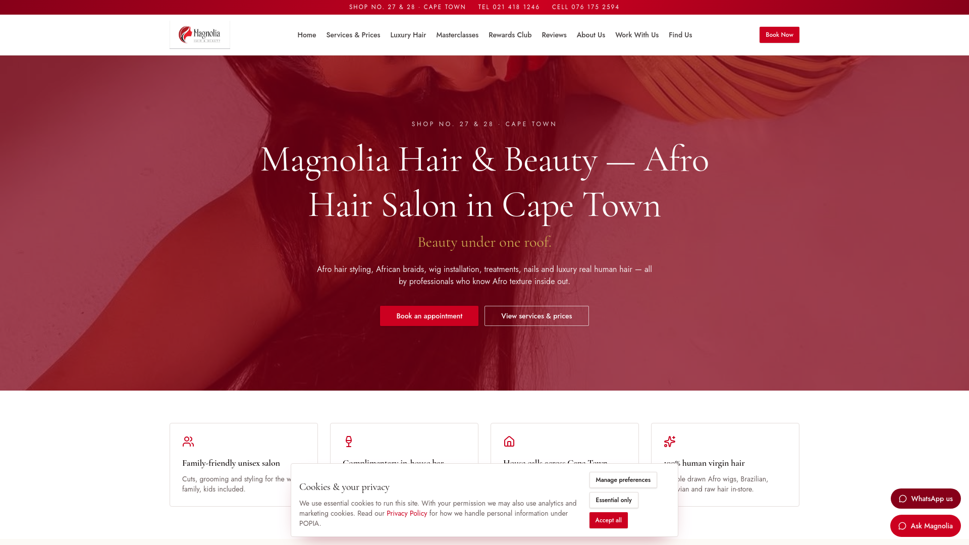 Screenshot of Crown & Mane Collective