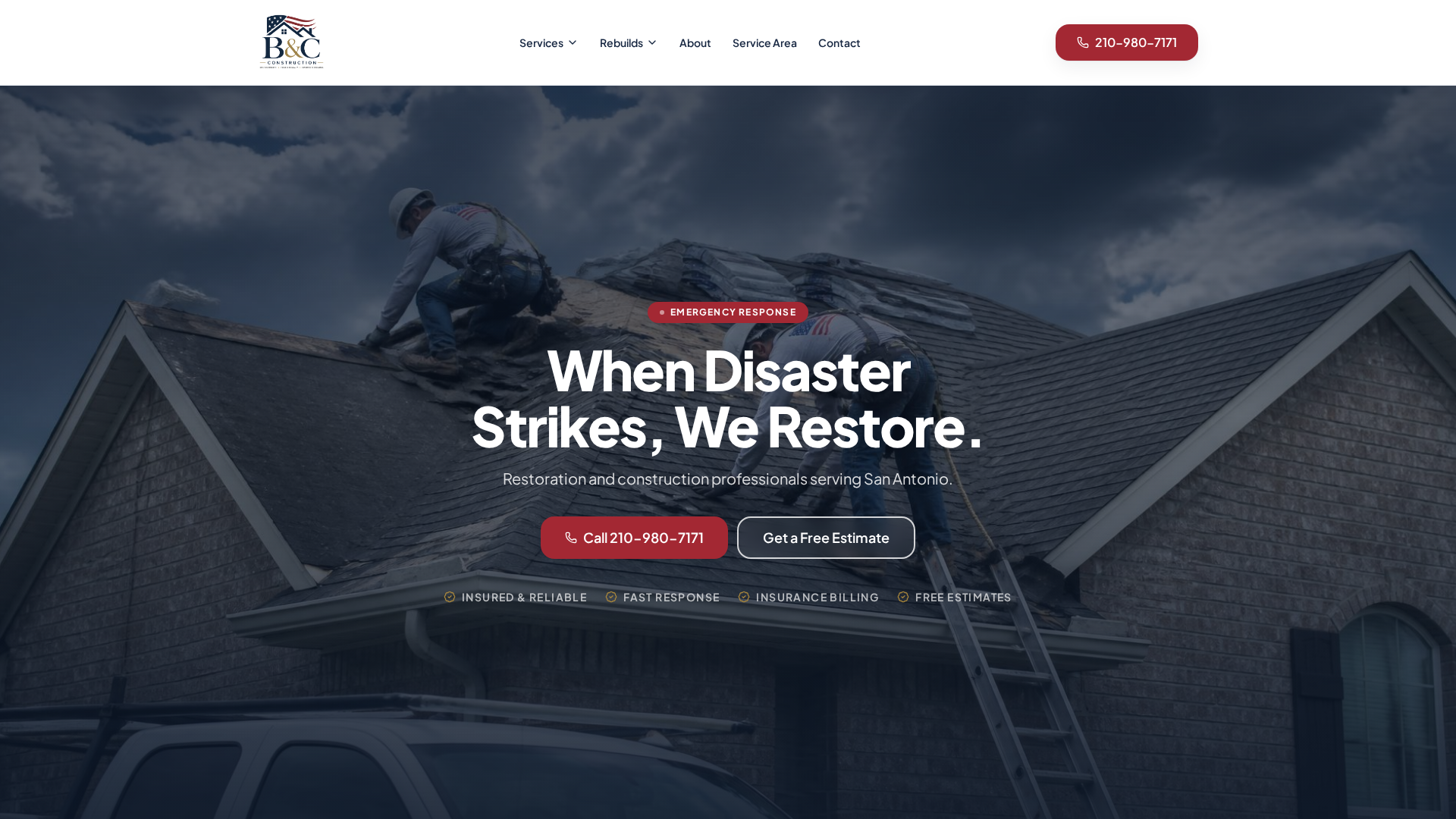 B&C Construction — website built by Ready AI Digital