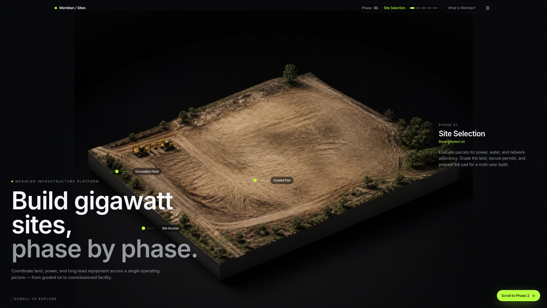 Screenshot of Ethereal Forge — Isometric Build Scrollytelling