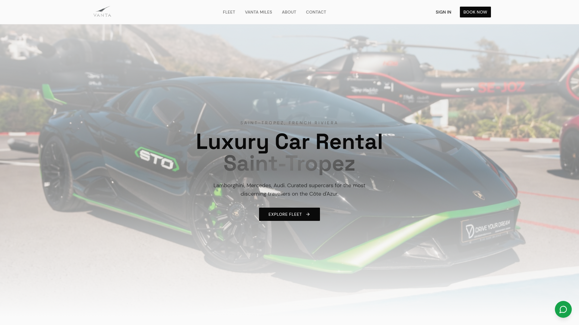 Vanta — Luxury Automotive · Rental Platform