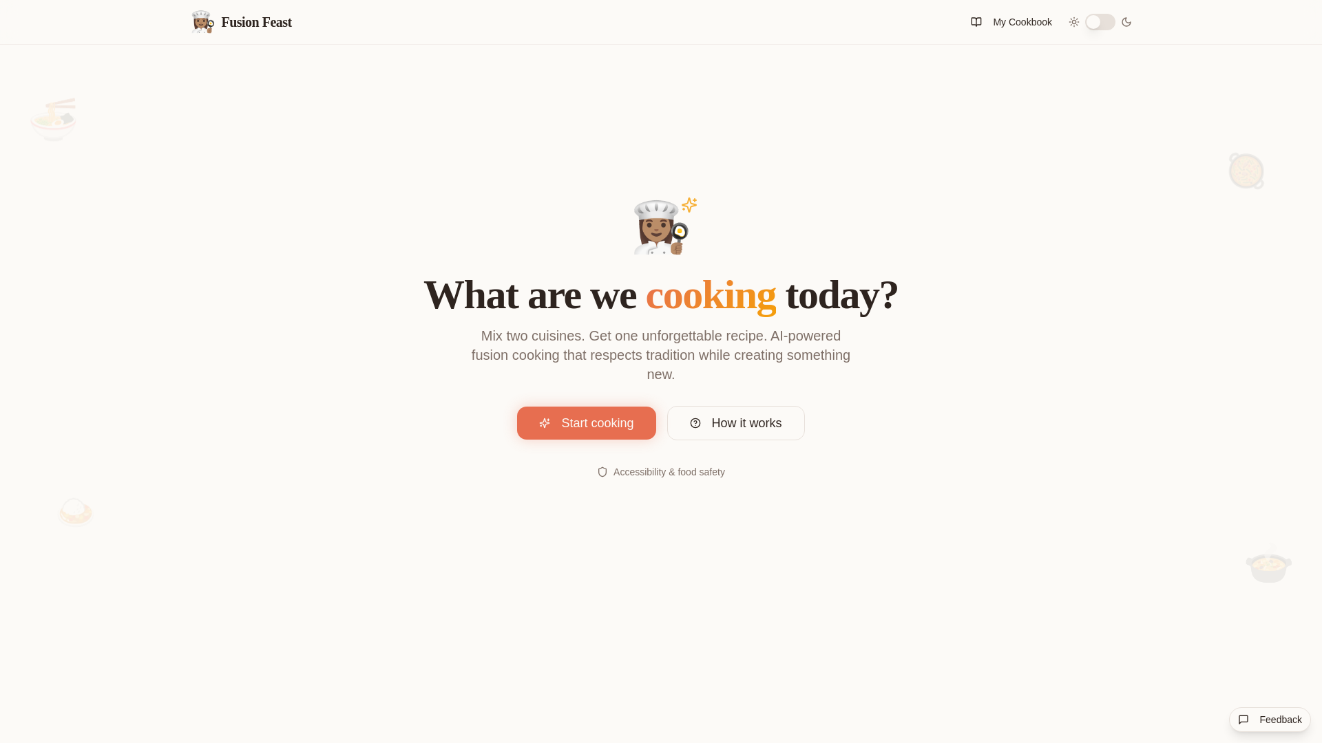 Screenshot of Flavor Fusion Finder