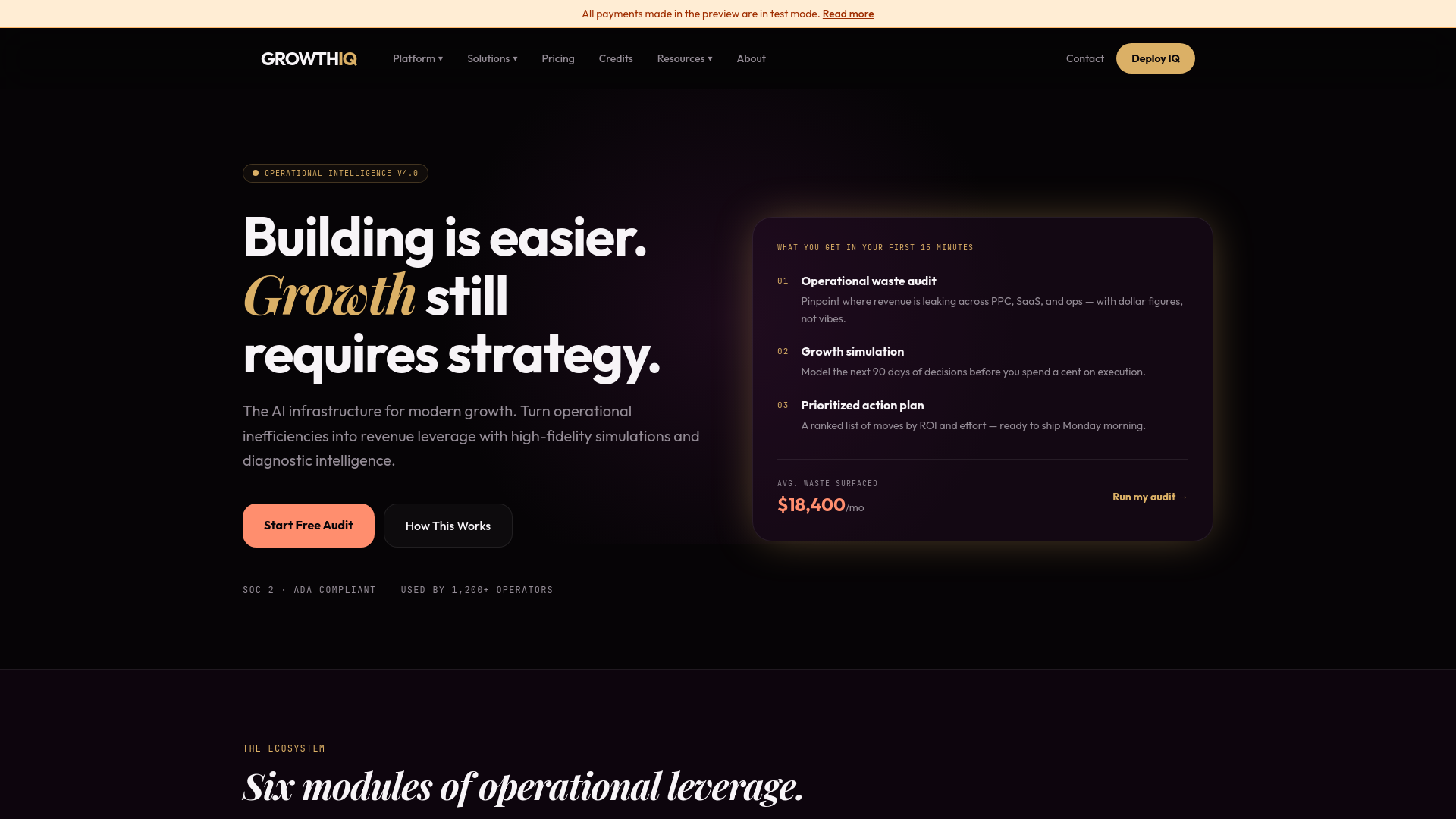 Screenshot of GrowthIQ