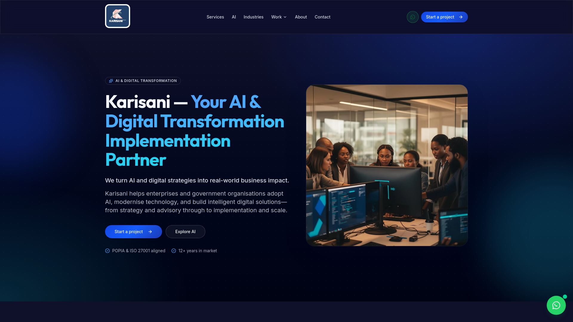 Screenshot of Karisani Digital Ascent