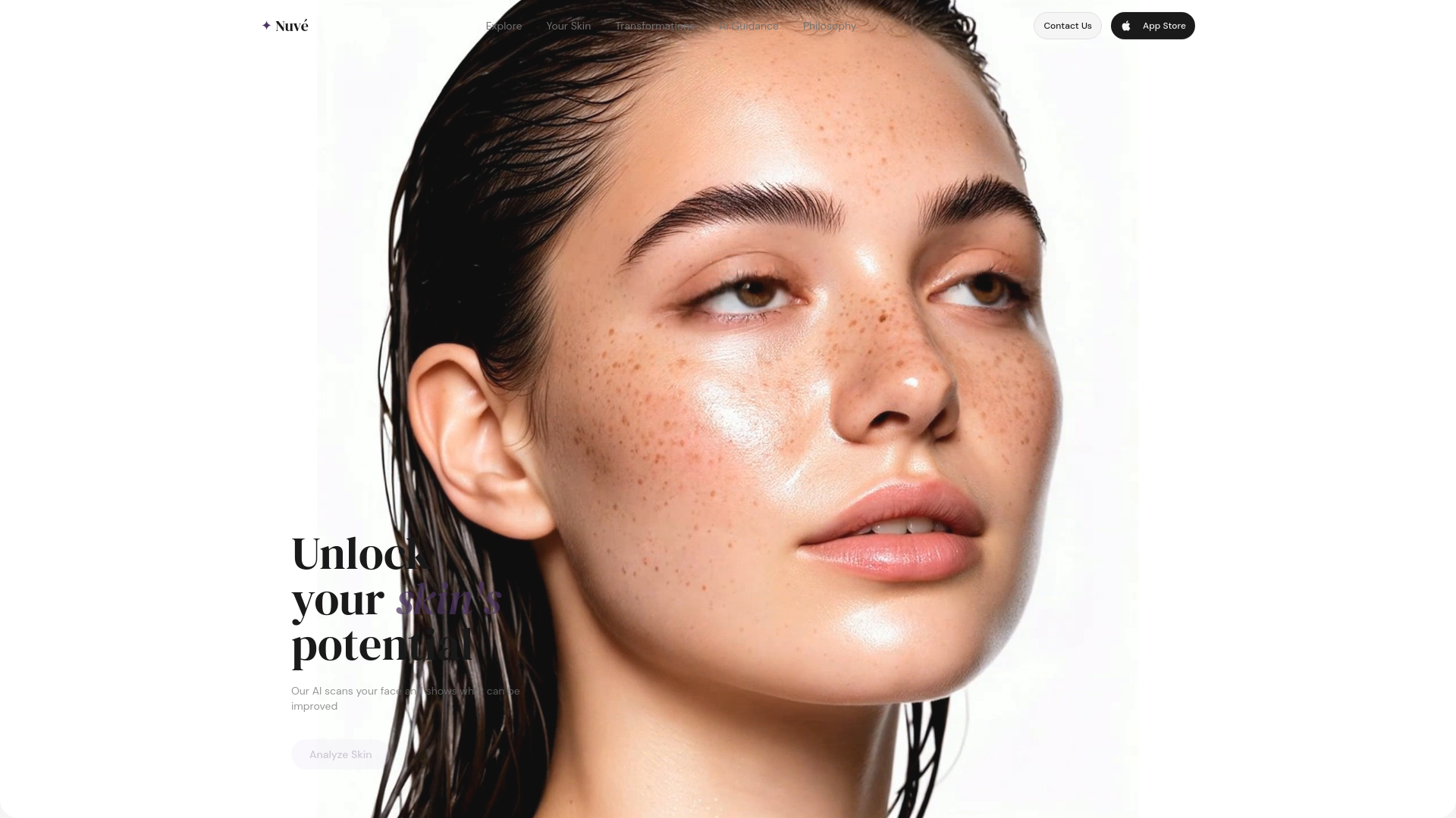 Screenshot of Skincare AI — Scan-Box Video Hero