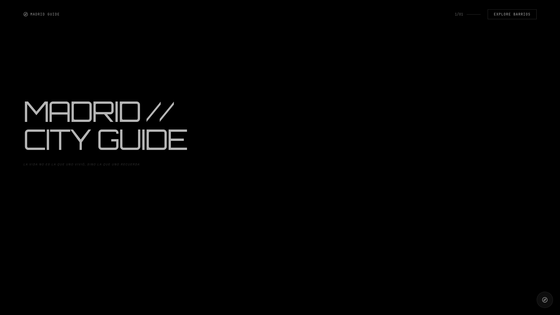 Screenshot of Madrid Noir — Two-Page City Guide