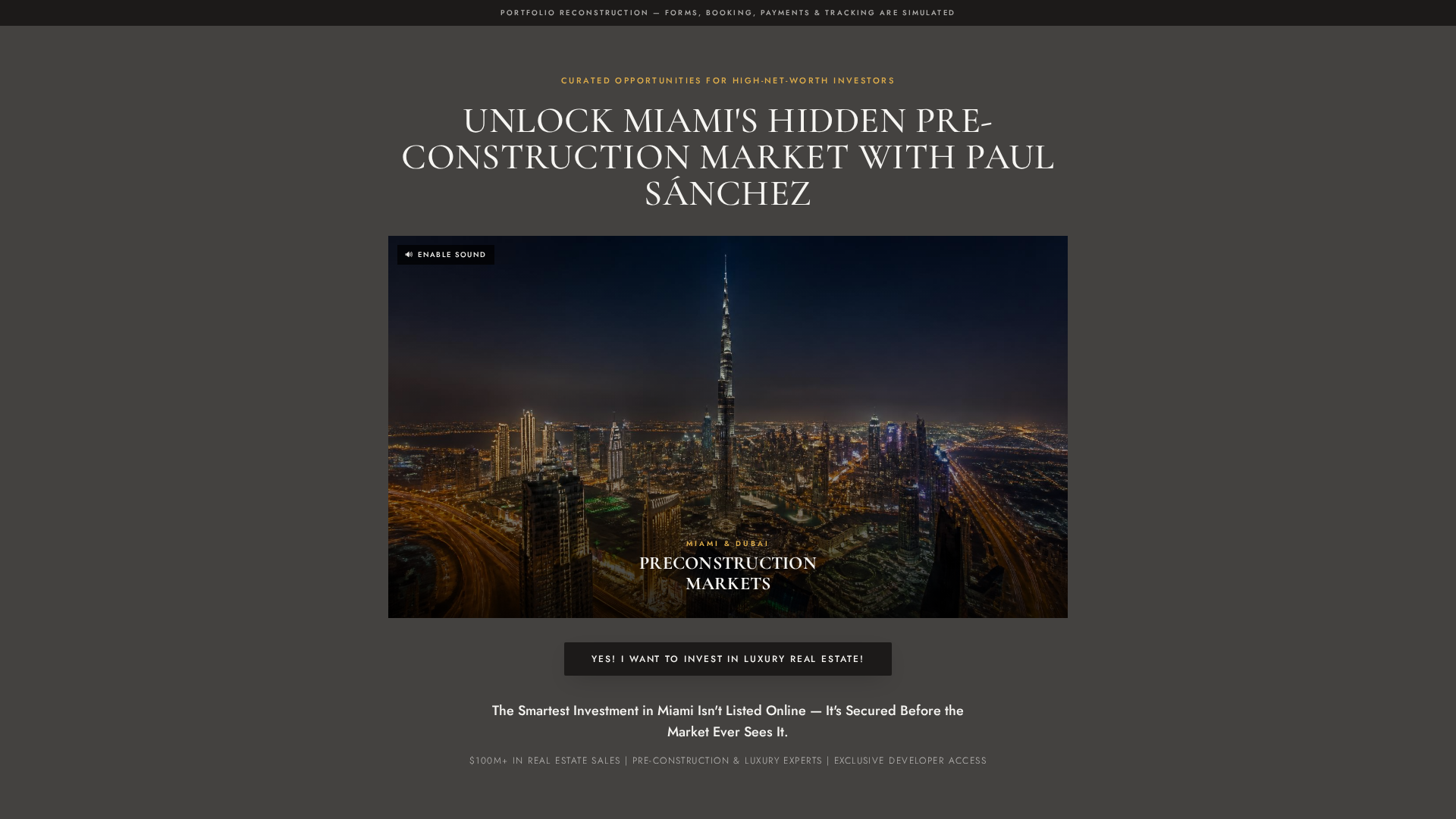 PAUL SÁNCHEZ · LUXURY REAL ESTATE — project preview