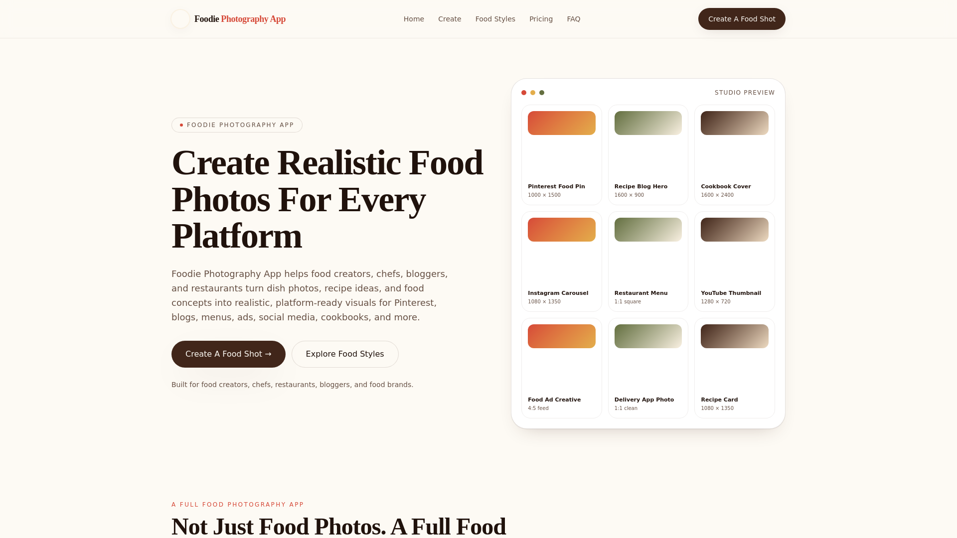 Screenshot of Foodie Photography App