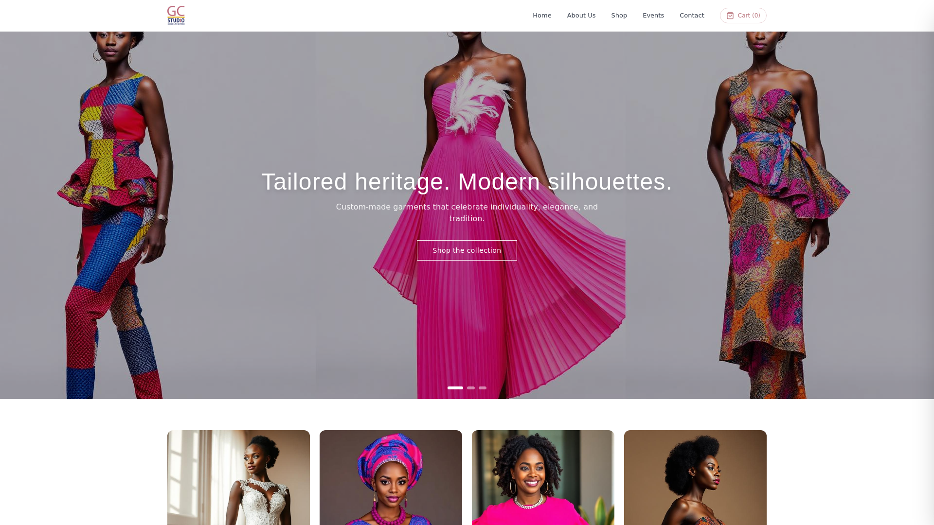 Screenshot of GC Clothing Studio