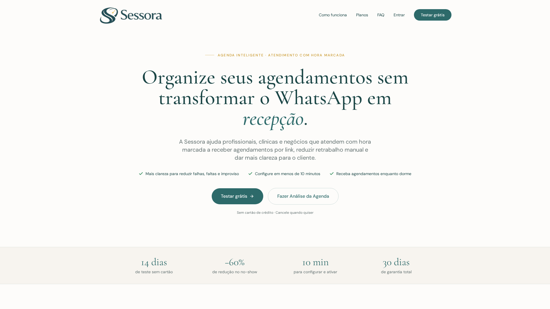Tela do projeto Sessora