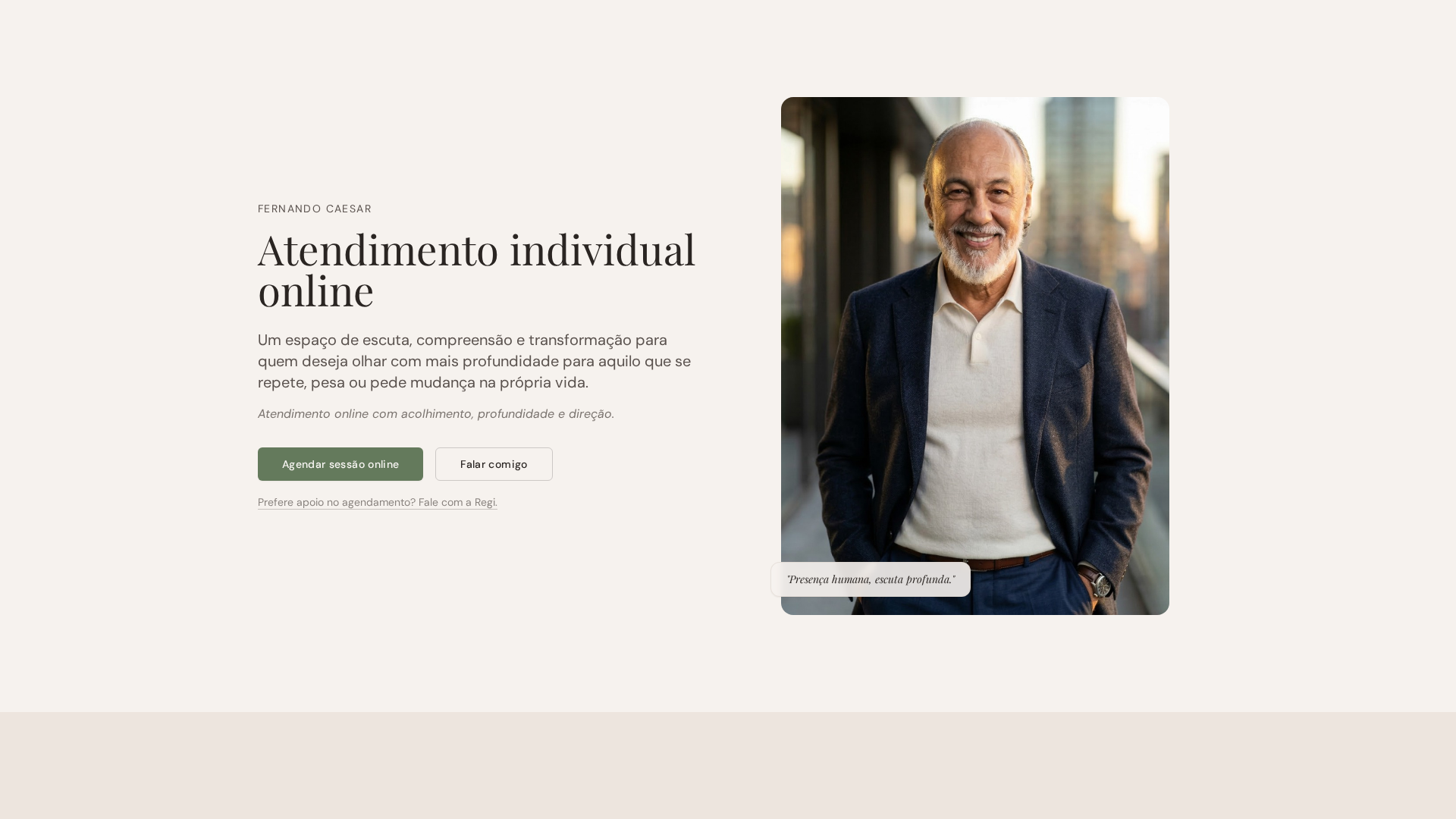 Tela do projeto Fernando Caesar Atendimento
