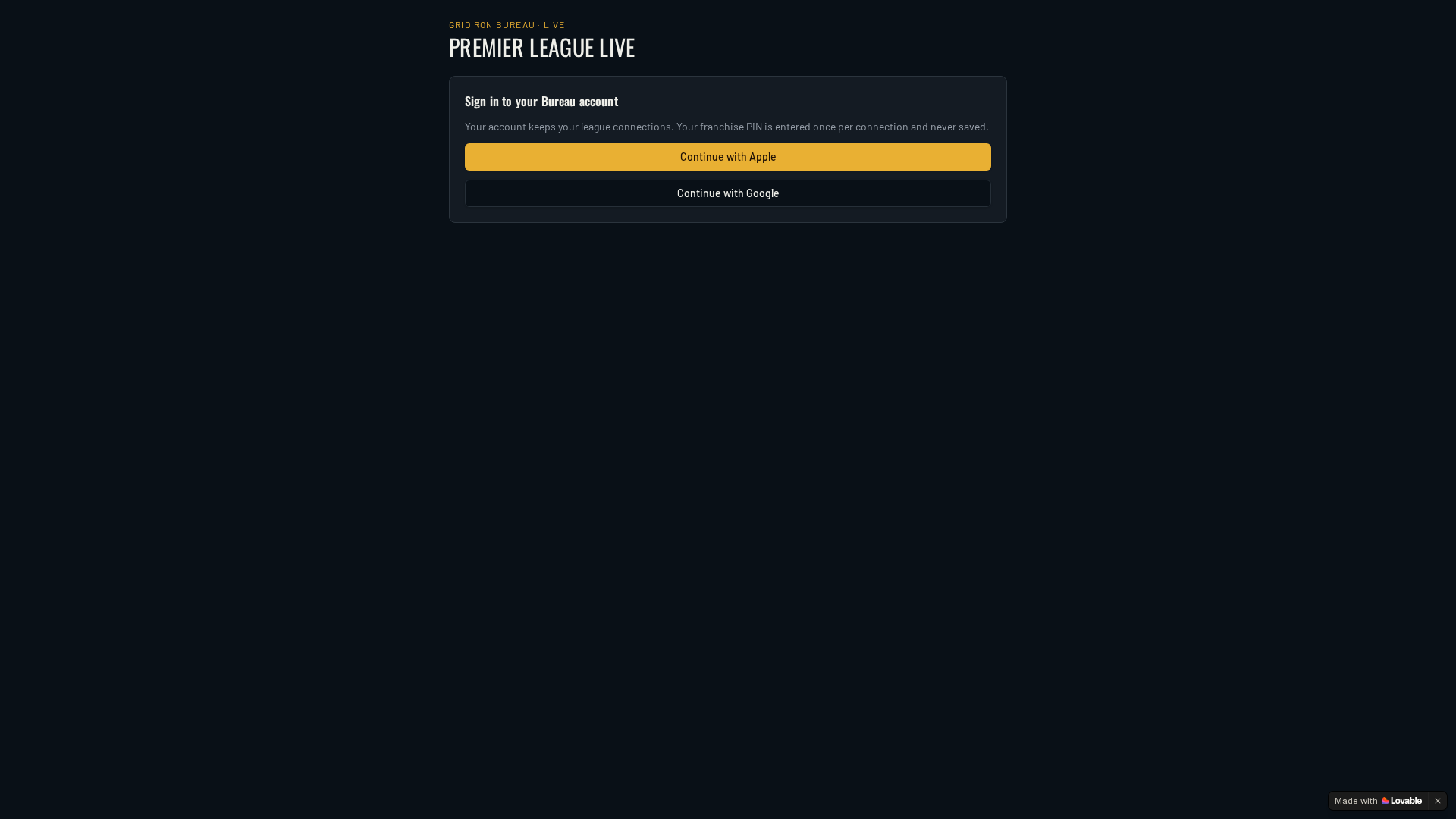 Gridiron Bureau app interface showing dynasty league tools
