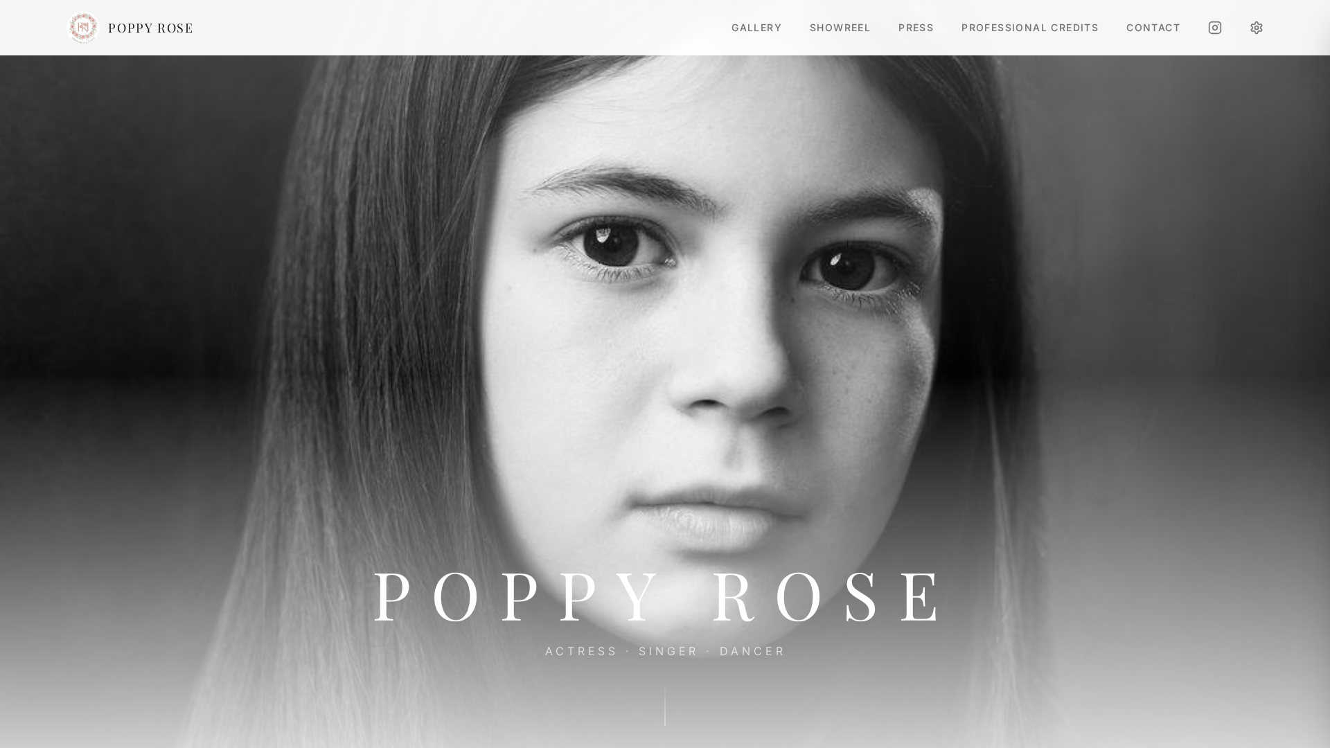 Poppy Rose actress portfolio homepage