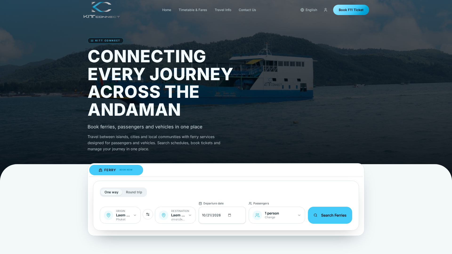 KITT CONNECT Ferry Booking