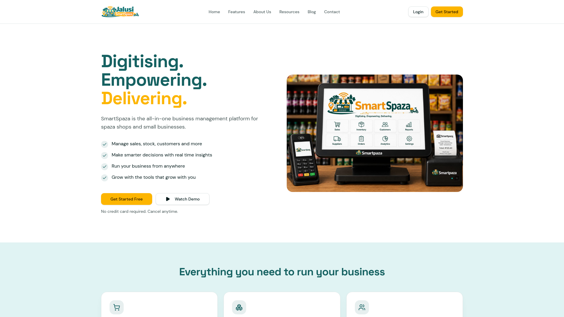 Screenshot of Jalusi Smart Spaza