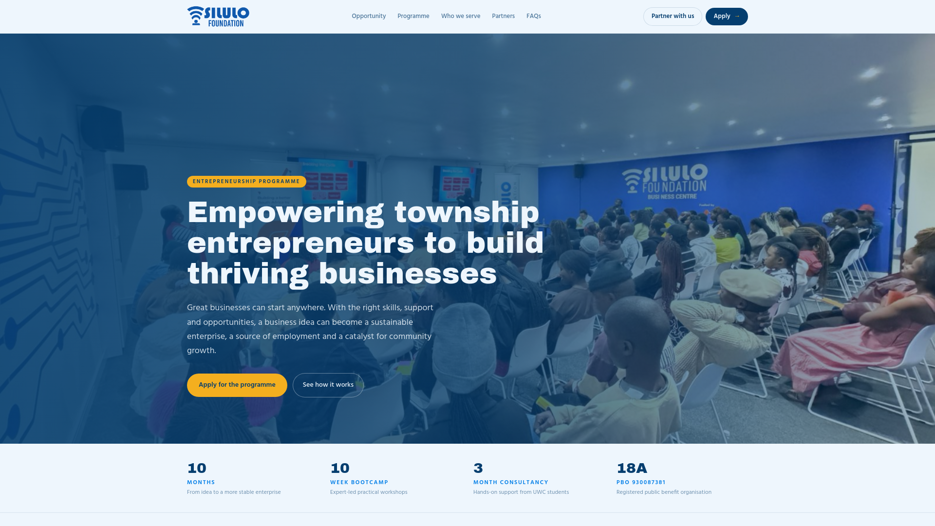 Screenshot of Silulo Uplift Entrepreneur